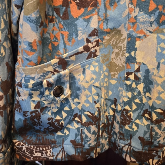 Christopher & Banks jean denim blazer button down misses size large BNWOT - Picture 2 of 11